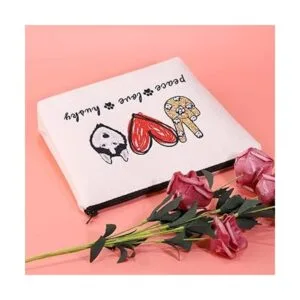JXGZSO Funny Dog Gift Peace Love Husky Bolsa de_6