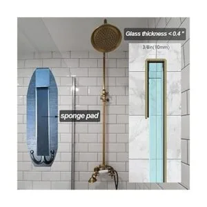 Flybath Ganchos para puerta de cristal de ducha paquete_5