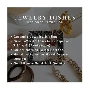 Plato de joyería moteada de oro blanco Bandeja circular_3