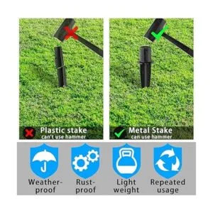 Pluxen Luces solares de estaca de metal de repuesto 6_4