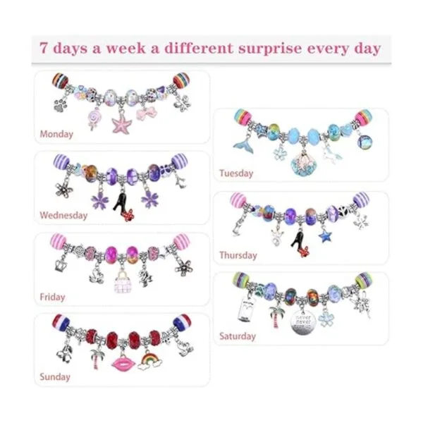Victlov Kit de 126 piezas para hacer pulseras_6