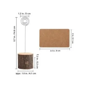 Toncoo 20 portatarjetas de madera de primera calidad con_2