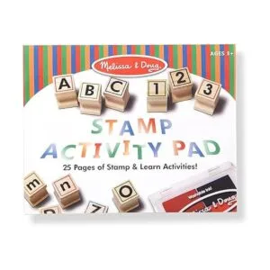 Melissa Doug Juego de sellos de madera con letras y_4