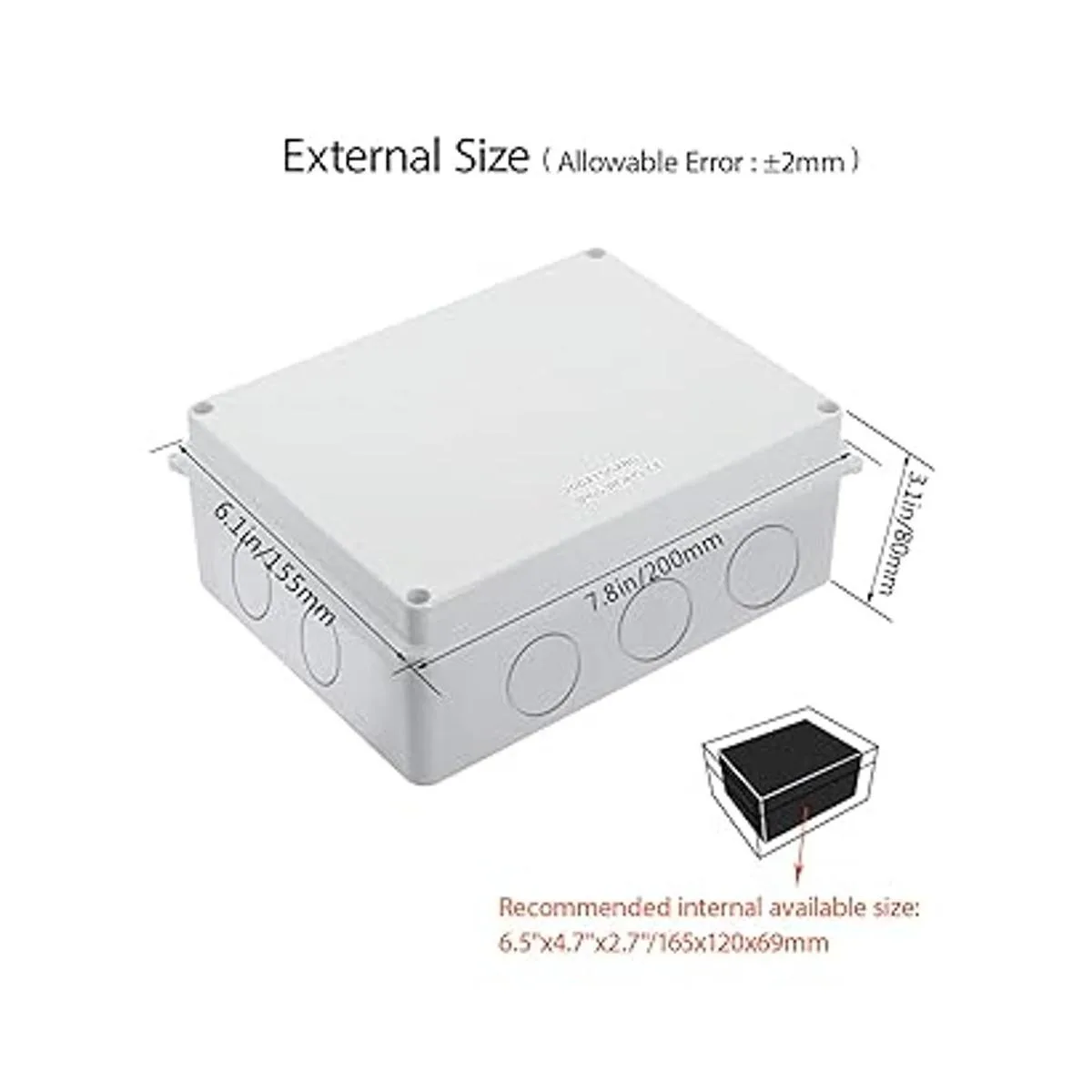 LeMotech Caja de conexiones con agujeros reservados caja_2