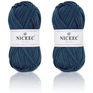 NICEEC 2 madejas de hilo de tela para tejer crochet hilo_1