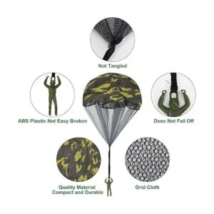 10 piezas de juguete de paracaídas de camuflaje Catcan_3