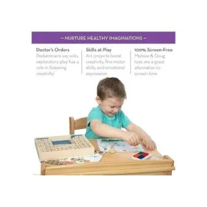 Melissa Doug Juego de sellos de madera con letras y_3