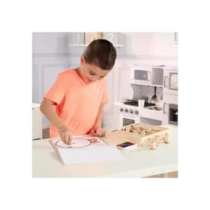 Melissa Doug Juego de sellos de madera con letras y_6