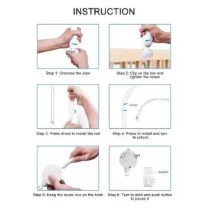 AFUNTA Soporte para la cuna de bebé de 23 pulgadas con_5