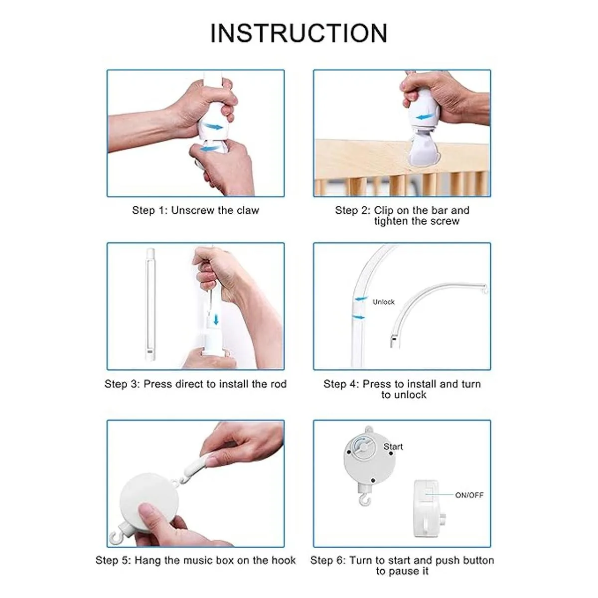 AFUNTA Soporte para la cuna de bebé de 23 pulgadas con_5