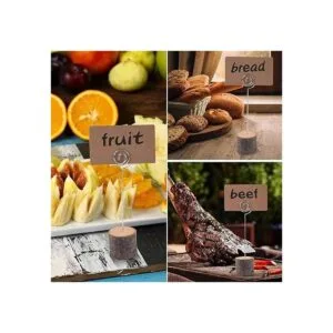 Toncoo 20 portatarjetas de madera de primera calidad con_4