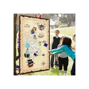 Juego de lanzamiento de puf pirata para niños pancarta_5
