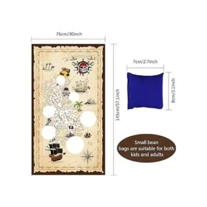 Juego de lanzamiento de puf pirata para niños pancarta_2