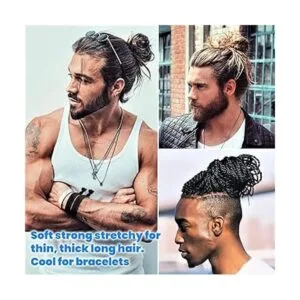 79style 60 lazos elásticos para el cabello color negro y_5