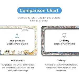 Marco de matrícula personalizado de metal con diseño de_3