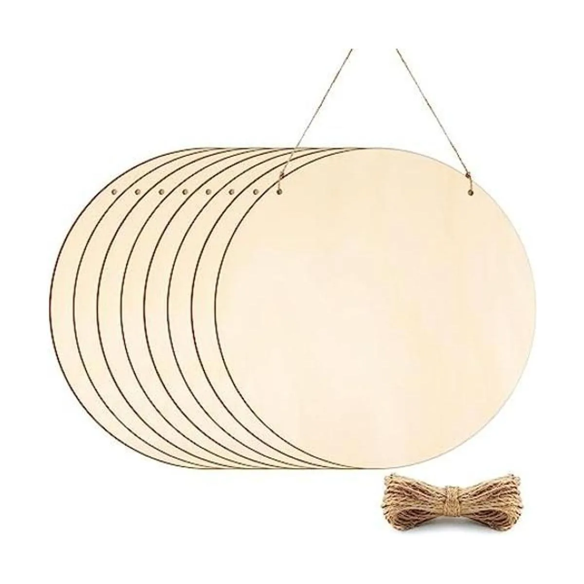 FSWCCK 8 círculos de madera en blanco de 12 pulgadas para_1