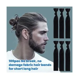 79style 60 lazos elásticos para el cabello color negro y_2
