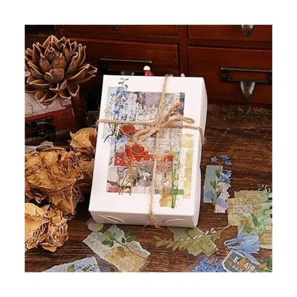 Dizdkizd Calcomanías florales de papel de aluminio dorado_7
