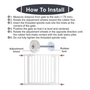 Paquete de 4 barras de husillo roscadas para puertas de_5