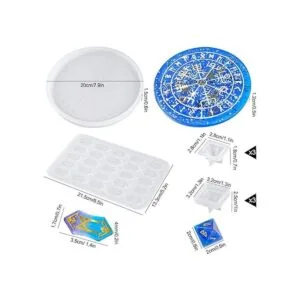 NiArt Rune Divination Juego de moldes de resina epoxi_2