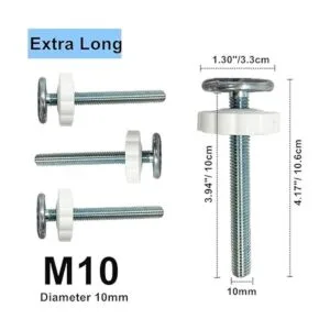 Paquete de 4 barras de husillo roscadas para puertas de_3