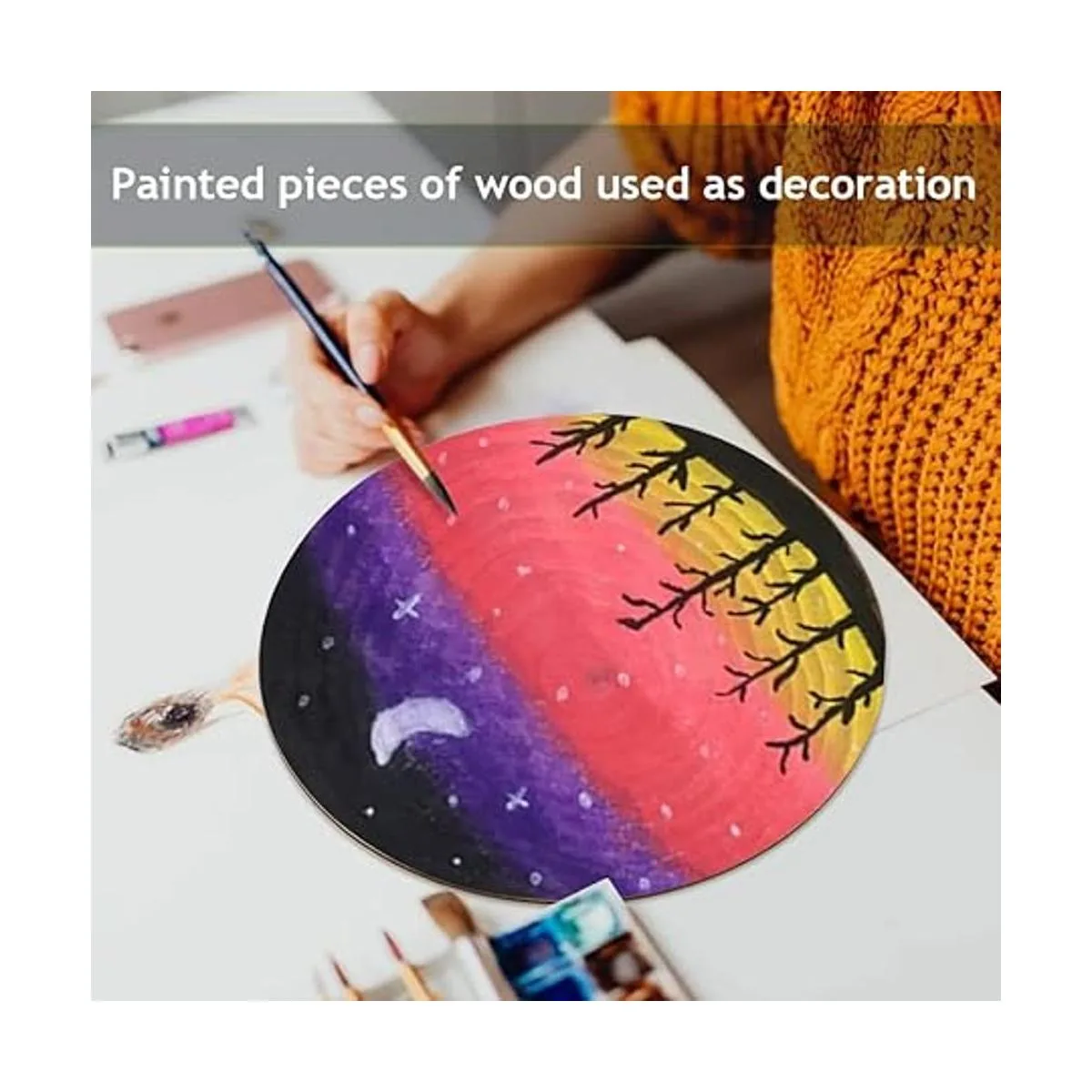 FSWCCK 8 círculos de madera en blanco de 12 pulgadas para_6