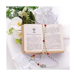 140 piezas de suministros para hacer rosarios cuentas de_3