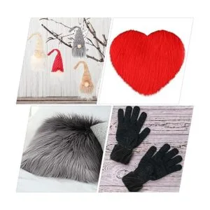 8 piezas de tela cuadrada de piel de zorro sintética de 10_5