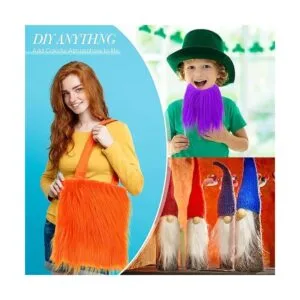 8 piezas de tela cuadrada de piel de zorro sintética de 10_4