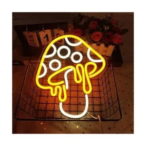 Letrero de neón de hongos regulable luz de neón LED con_3