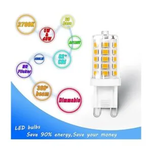 Bombilla LED G9 regulable de 5 W 2700 K suave blanco_3