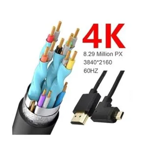 Kework Cable en espiral HDMI 4K de 4 pies ángulo_3