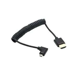 Kework Cable en espiral HDMI 4K de 4 pies ángulo_1