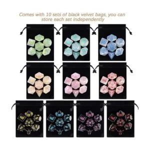 Surhugvy DND Dice 10 x 7 70 piezas Juego de dados_3