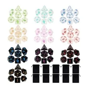 Surhugvy DND Dice 10 x 7 70 piezas Juego de dados_1