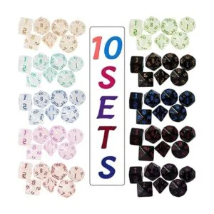 Surhugvy DND Dice 10 x 7 70 piezas Juego de dados_2