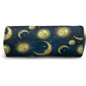 Duduho Estuche para lápices con diseño de luna y estrellas_4