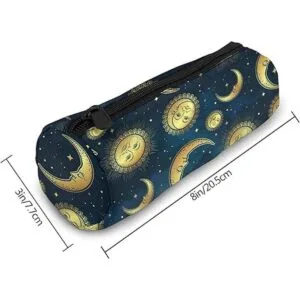 Duduho Estuche para lápices con diseño de luna y estrellas_3