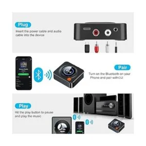eppfun AK3040R Receptor Bluetooth 5.1 con NFC ranura_3