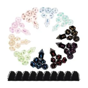 Surhugvy DND Dice 10 x 7 70 piezas Juego de dados_7