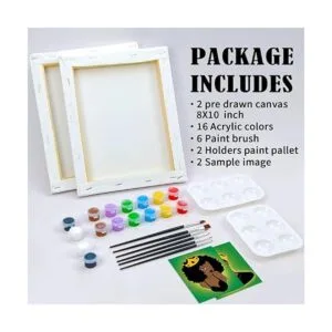 Kit de pintura y sorbo predibujado para pintar para_5