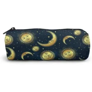 Duduho Estuche para lápices con diseño de luna y estrellas_2