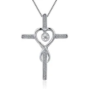 LGSY Colgante de plata de ley con forma de cruz de corazón_1