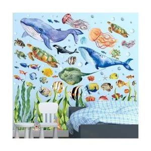 Calcomanías de pared que brillan en la oscuridad bajo el_3