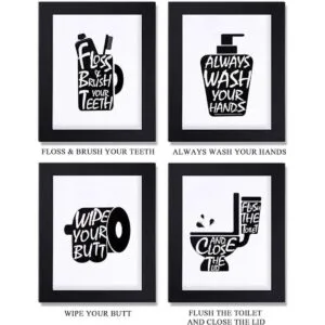 Juego de 4 impresiones artísticas de pared con marcos_2