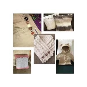 Botones de madera redondos surtidos negro marrón beige_5