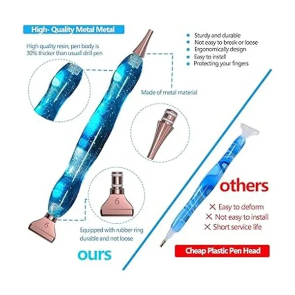 Kit de 17 bolígrafos de pintura de diamante con puntas de_3