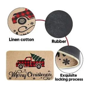 Felpudo de Navidad para puerta de Navidad antideslizante_3