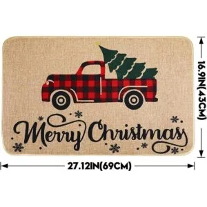 Felpudo de Navidad para puerta de Navidad antideslizante_2