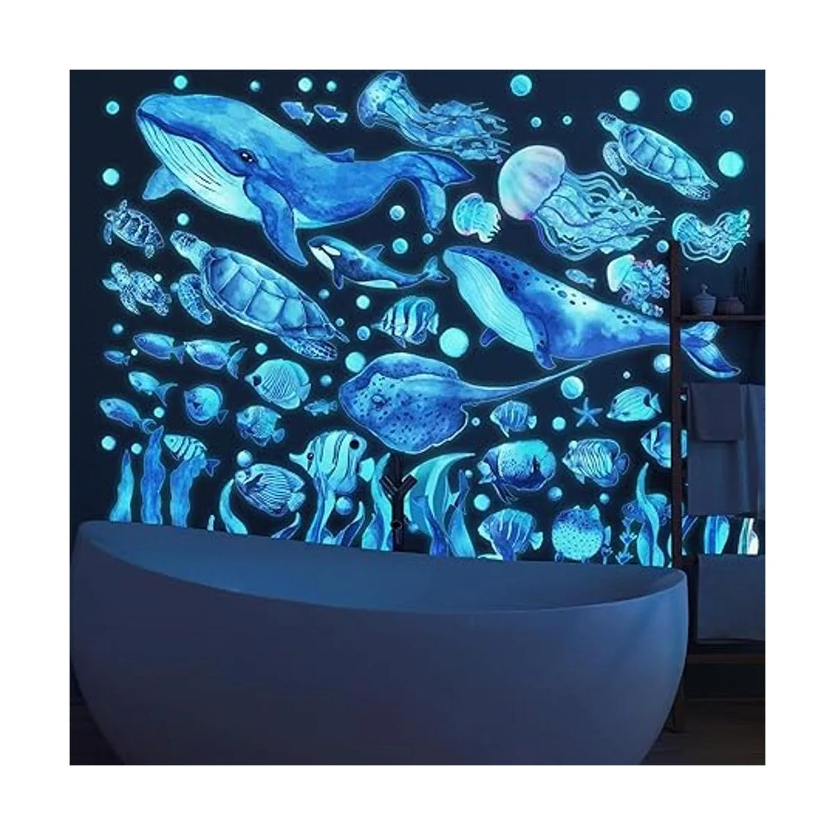 Calcomanías de pared que brillan en la oscuridad bajo el_6